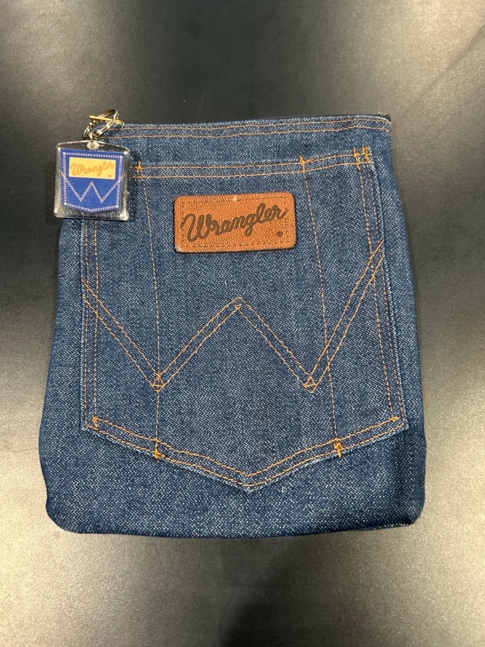 Wrangler Jean Pocket Purse Pouch  Talon Zipper w/ Key Chain